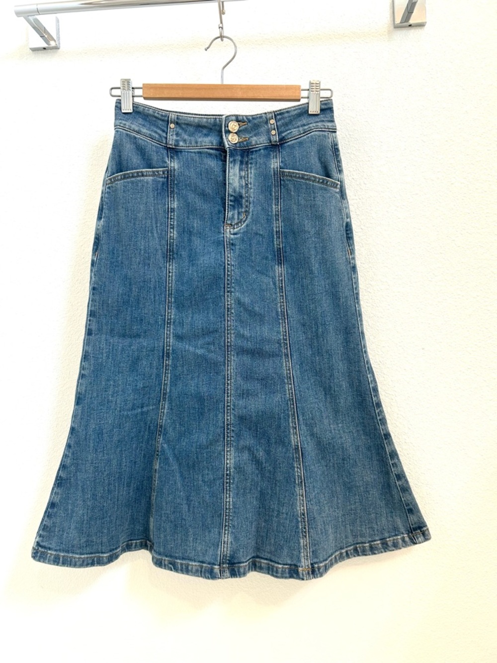 Goelia Denim Midi Skirt